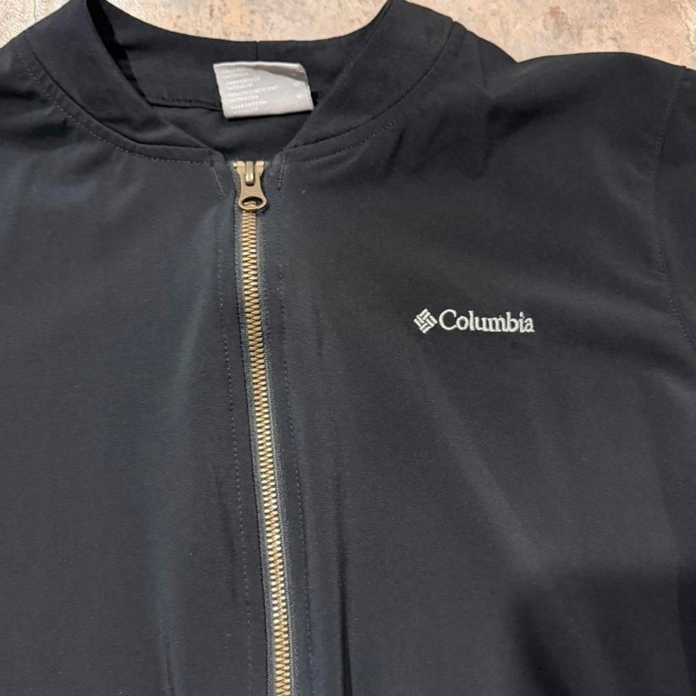 Columbia Marina Bay Omni-Shield Bomber Jacket Women's M Black Lightweight Zip - Picture 2 of 7
